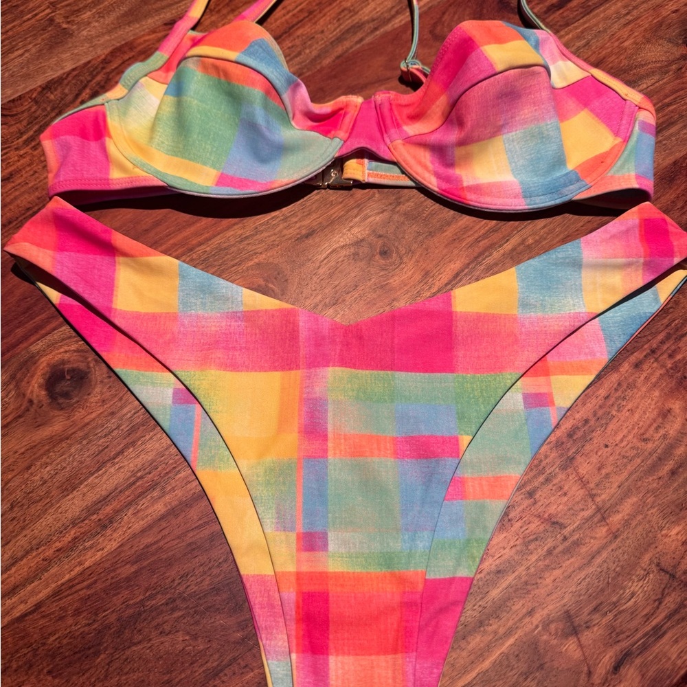 Kulani Kinis Red and Pink Bikini Swimwear